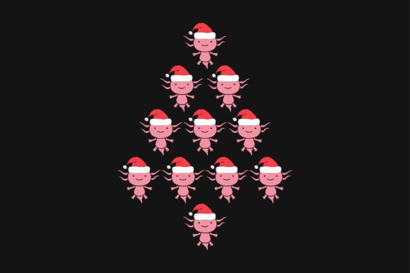 Axolotl Christmas SVG Vector T-shirt