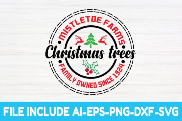 Mistletoe Farms Christmas Sign SVG: Craft Graphics Review