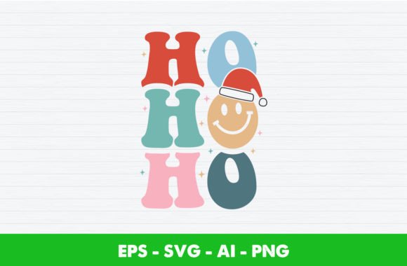 Retro Christmas Ho Ho Ho SVG Design