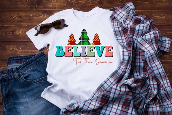 Retro Christmas Svg Design. Believe