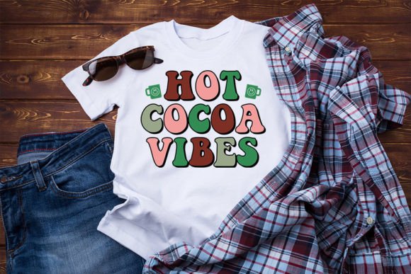 Retro Christmas Svg Design. Hot Cocoa Graphics