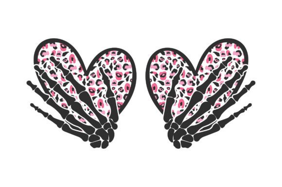 Skeleton Valentine's Day SVG Graphics for Crafts