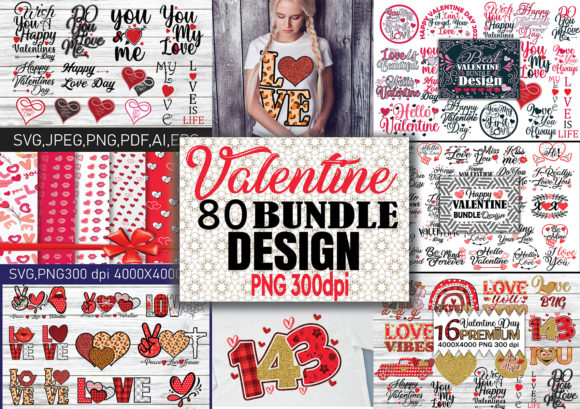 Valentine Bundle PNG SVG Design: Graphics & Crafts for Sellers
