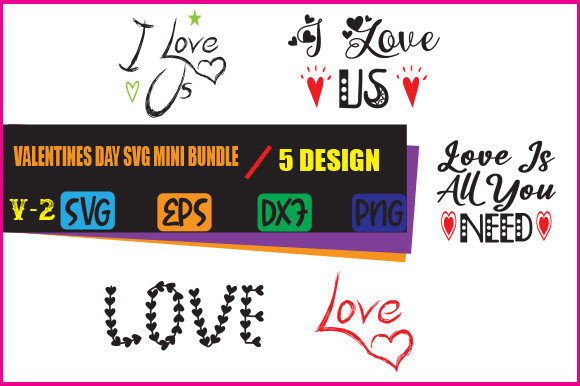 Valentines Day SVG Mini Bundle V-2: Graphics & Crafts